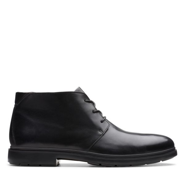 Clarks Mens Un Tailor Mid Wide Fit Boots Black | CA-6721809